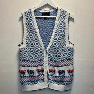 Vintage Herman Geist Hand Embroidered Garden Vest